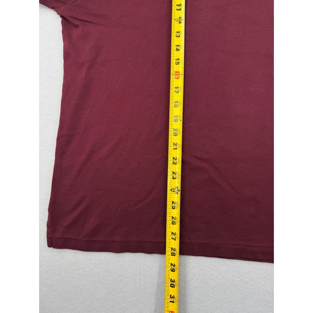 Polo‎ Ralph Lauren Long Sleeve Soft Cotton Polo Shirt Mens XL Maroon Flesh Pony